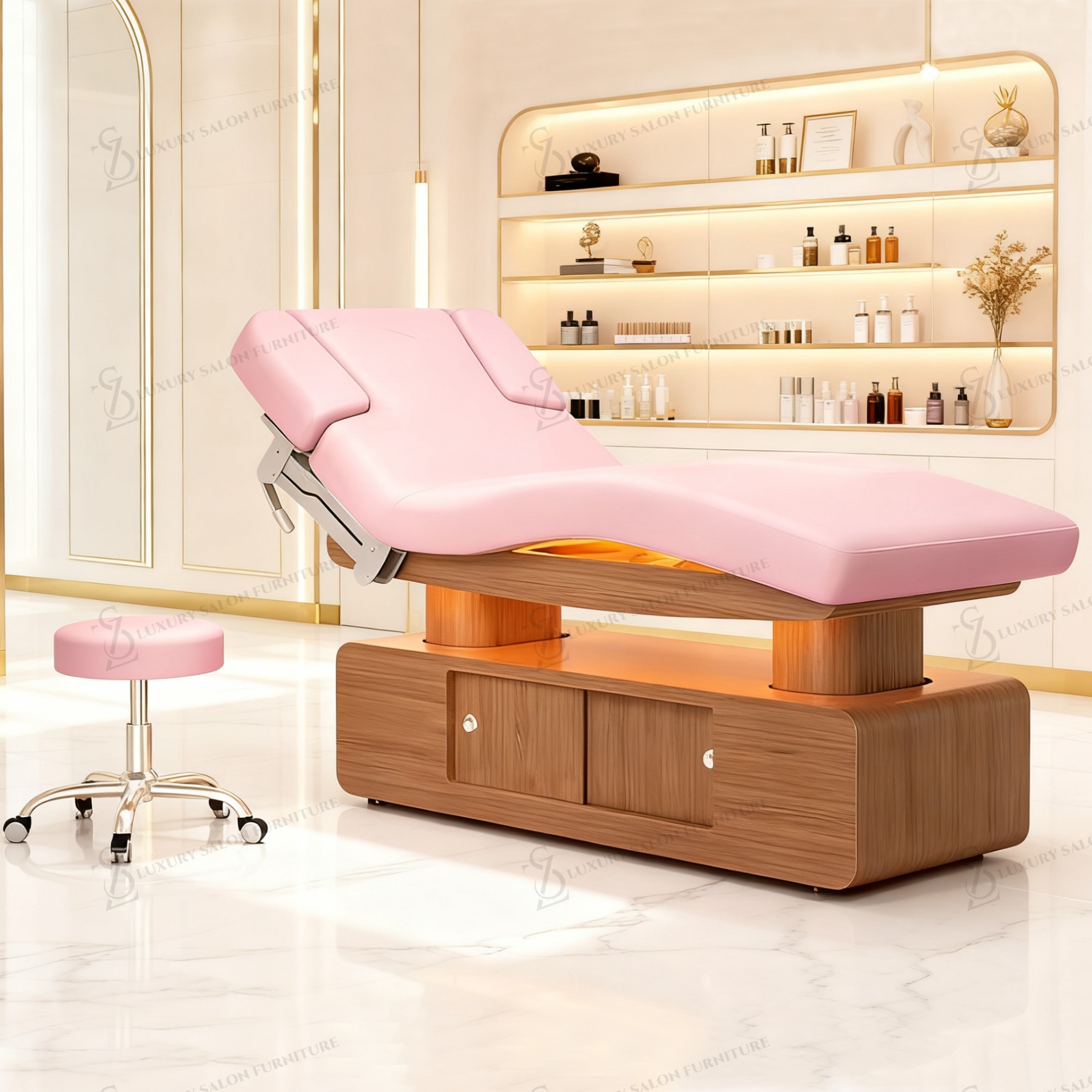 Wellness Spa With Massage - Lüks 3/4 Motorlu Pembe Güzellik Yatağı